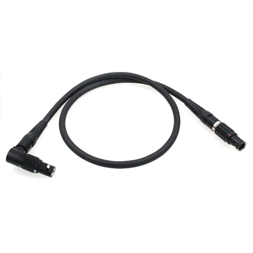Digital Motor Cable Right Angle 7 Pin to Straight 7 pin for Preston MDR Heden M26VE, Black Connector, 45cm Black Angled-Straight, Motor Cable