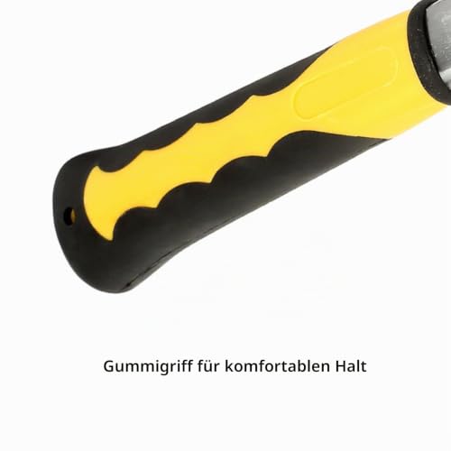 Geological Hammer, Duckbill Double Head Geology Hammer Geological Hammer Flat Mouthstone Hammer Sharpener Tip Geological Study Hammer with High Carbon Steel and Comfortable Rubber Handle