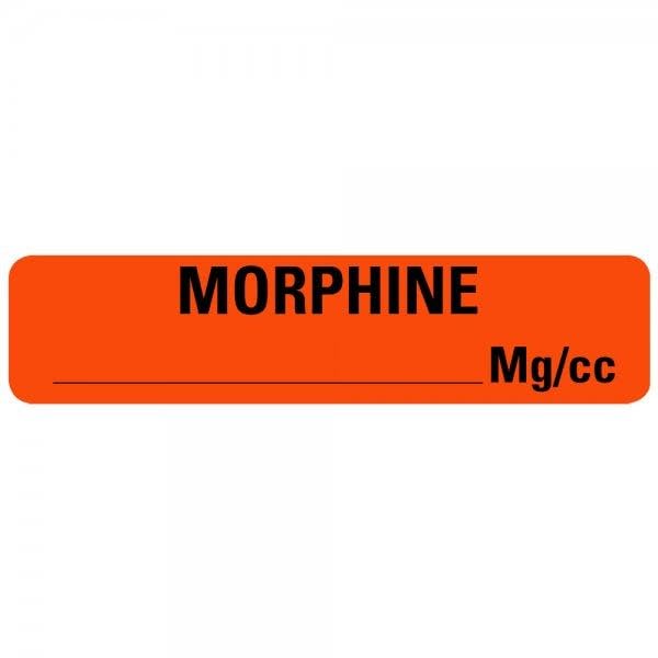 Morphine Syringe Labels 0.375" x 1.625"