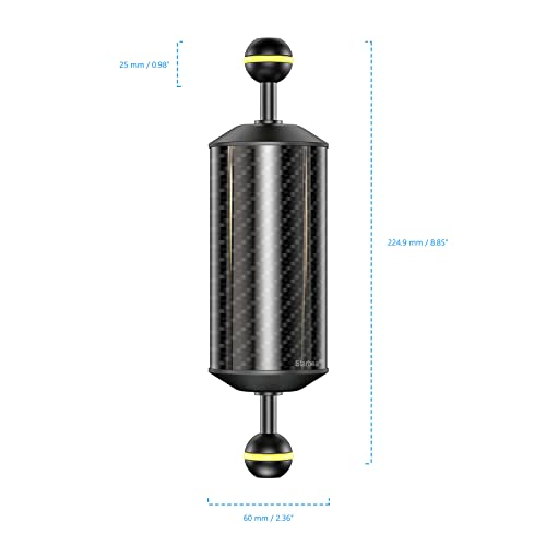 Sea frogs D60mm, 8'', Carbon Fiber Float Arm, Buoyancy Provided 300g D60mm, 8'' Carbon Fiber Float Arm