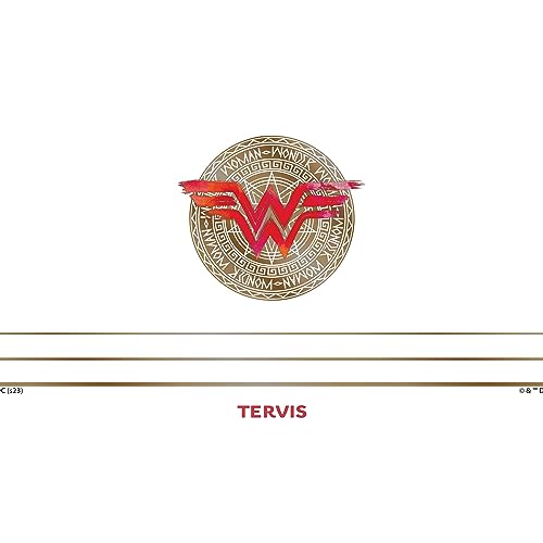 Tervis Traveler DC Comics Wonder Woman Icon Triple Walled Insulated Tumbler Travel Cup Keeps Drinks Cold & Hot, 20oz, Stainless Steel