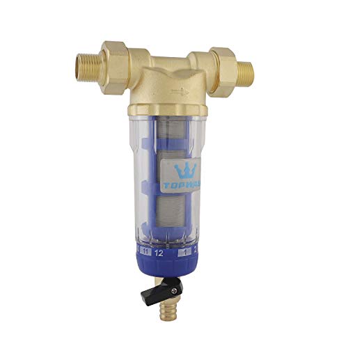 TOPWAY Pre-Filter Water 60 µm, Washable & Reusable Sediment Filter, Stainless Steel Water Filter for Tap & Reverse Osmosis Systems 150202