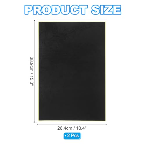 PATIKIL 15.3x10.4 Inch Laser Engraving Paper, 2 Pcs Laser Engraving Marking Color Paper for Fiber Laser Marking and Engraving on Metal Ceramics Glass, Black