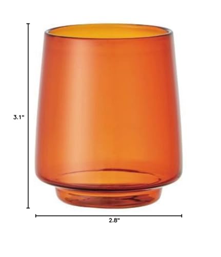 KINTO SEPIA 21746 Tumbler, 9.1 fl oz (270 ml), Amber, Heat Resistant Glass, Microwave and Dishwasher Safe 270 Milliliters