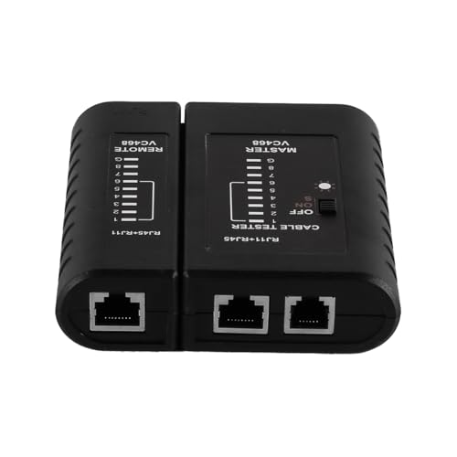 Network Cable Tester Ethernet Tester Cable Tester Shielding Cable LAN Connection Tester Tool Black for RJ45 RJ11 RJ12