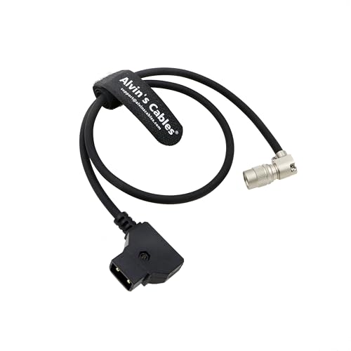 Alvin’s Cables Rotatable Right Angle Hirose 4 Pin Male to D-tap Power Cable for Sound Devices 688 644 633 MixPre-10 ii, Zoom F4 F8 F8N Recorder 50cm/19.7in Rotatable 4 Pin 19.7in