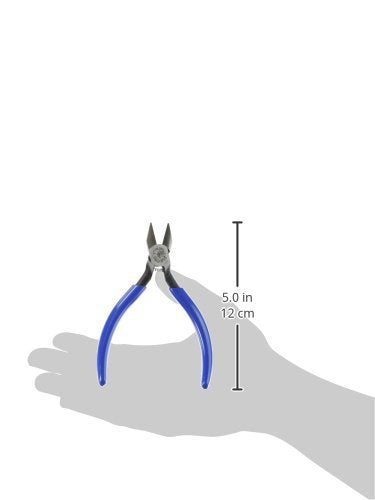Klein Tools D244-5C Pliers, Diagonal Cutting Electronics Pliers with Pointed Nose, Narrow Jaw and Hinge, 5-Inch