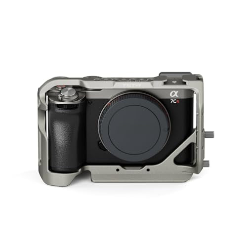 Tilta Full Camera Cage for a7C II / a7C R | Includes: Full Cage | HDMI Cable Clamp | LWS Baseplate | NATO Top Handle | 15mm Rod | Slotted and Allen Key (Titanium Gray)