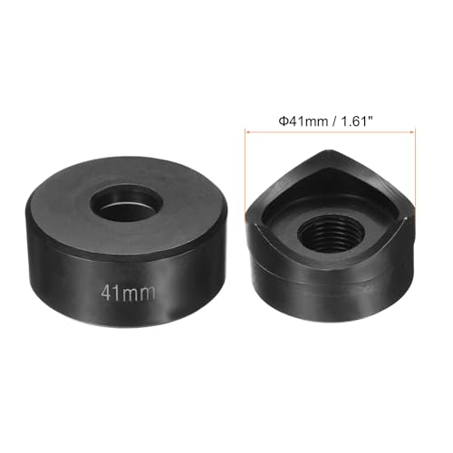 HARFINGTON 41mm bearing steel sheet metal hole punch with black finish and external hex shank