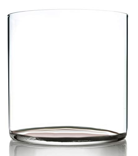 Amehla Ultra Thin Cocktail Glasses 12-ounce Double Old Fashioned Whiskey Glasses - Minimalist H20 Water Drinking Glass - (4) 4