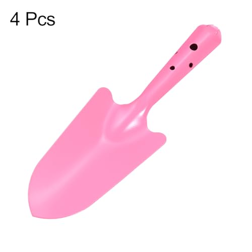 HARFINGTON 4-piece pink metal hand trowel set for planting, digging, weeding, and transplanting in gardens