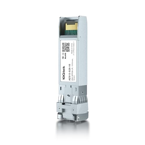 10Gtek 25G SFP28 SFP+ Transceiver, 25GBase-LR Module, 1310nm SMF, up to 10km, Compatible with Cisco SFP-25G-LR-S, Ubiquiti, MikroTik, Supermicro and Open Switches 2) 25G-LR: 10km 1