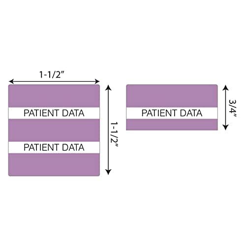 [Australia - AusPower] - Tabbies Medical Patient Chart Index Tabs, Medical Patient Data" 1-1/2"W x 1-1/2"H, Lavender, 102 Tabs/Pack (52117) 