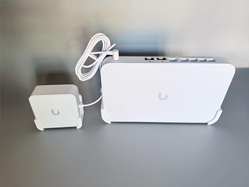 Power Supply Holder for Ubiquiti UniFi Cloud Gateway Fiber (UCG-Fiber/UXG-Fiber) - Wall Mount & Table Base Includes Fixings Holder power supply