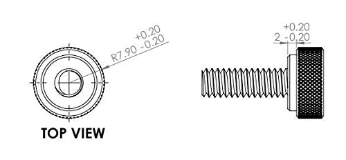 [Australia - AusPower] - 5 Pack of 1/4-20 Knurled Shoulder Flat Tip Brass Thumb Screw - 1-1/16" OAL 