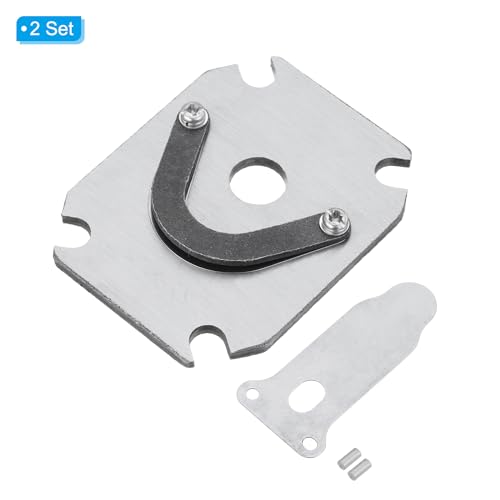 PATIKIL Air Compressor Valve Plate, 2 Set Metal Air Compressor Reed Valve Kit Central Pneumatic Air Compressor Replacement Part Accessory, Silver Tone