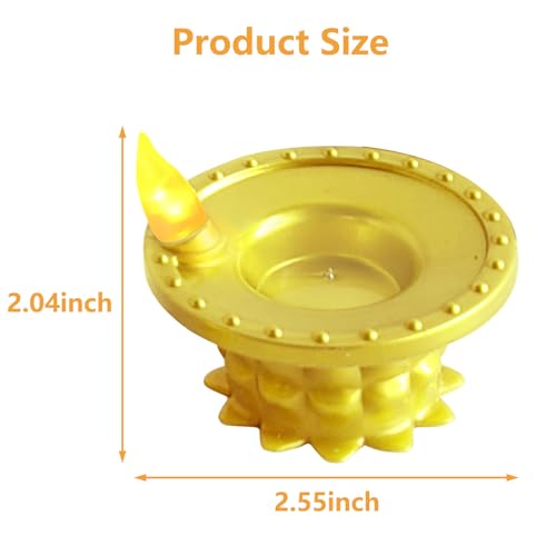 12 PCS Water Sensor LED Diya for Diwali Decoration,Battery Operated Candles,Gift for Pooja,Religious Temple,Home Decor Festivals