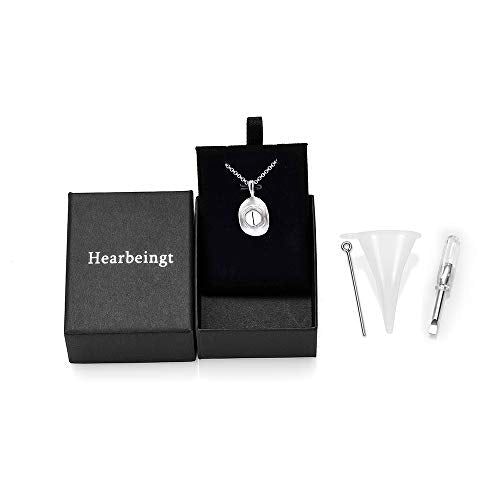 Hearbeingt Cowboy Hat Urn Necklace for Ashes Cremation Jewelry Silver