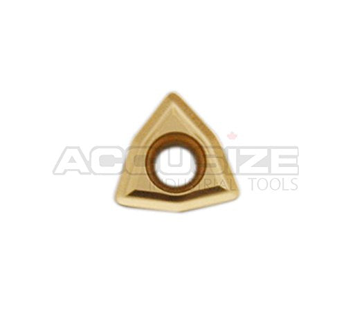 [Australia - AusPower] - Accusize Industrial Tools WCMT2.52 Inserts, TiN Coated, Carbide, Cutting Steel, 10 Pc Set, 2139-1020x10 