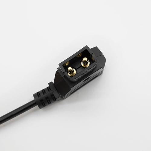NP-F550 Dummy Battery to D-Tap P-Tap Male Coiled Power Cable Suitable for Sony NP-F550/570/970 & Atomos Ninja V Shogun Monitor, 7.2V 2400mAh, 32 Inch