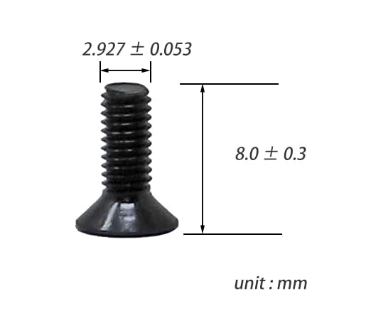 [Australia - AusPower] - iexcell 100 Pcs M3 x 8 Alloy Steel 10.9 Grade Hex Socket Flat Head Cap Screws Bolts Assortment Kit, Black Oxide Finish 