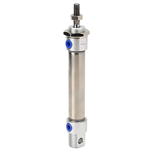 Garosa MA20 Air Cylinder Pneumatic Mini Stainless Steel Pneumatic Components Industrial Equipment Anti-Collision Gasket Double Action G1/8(MA20x100),Cylinder