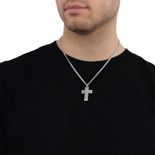 TOM TAILOR - TT-N0045 Men's Stainless Steel Necklace - Silver - Cross Pendant