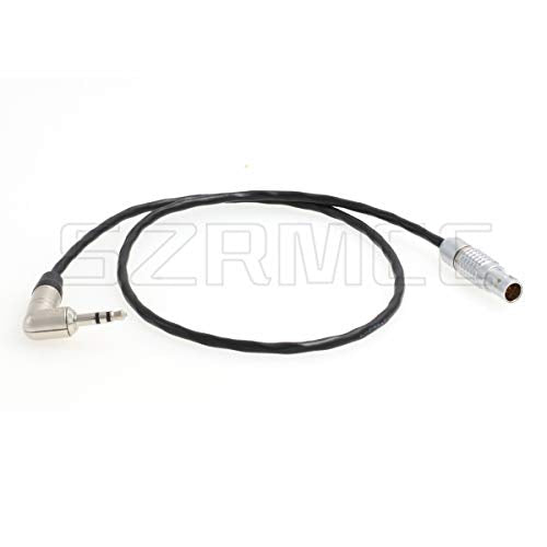 SZRMCC Tentacle Sync Zaxcom 3.5mm to 0B 5 Pin Timecode Cable for ARRI Alexa Mini/XT Camera Sound Devices 664 633 Straight 5pin Black