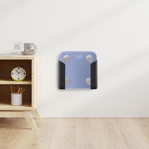 Wall Mount for Scales Bathroom Scale Holder 1 Pair Made of Acrylic Self-Adhesive or for Drilling Space Saving Wall Mounting for Digital Bathroom Scales in the Bathroom Bedroom or Gym