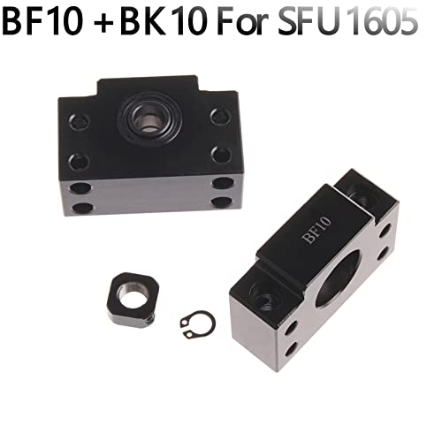 1set BK10 BF10 Fixed Floated BallScrew End Supports for SFU1204 BallScrew Bearing Mounts BF10 + BK10 for SFU1204
