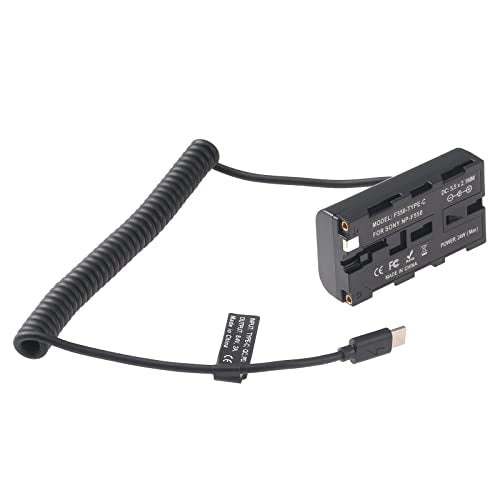 FocusFoto USB-C to NP-F550 Dummy Battery Adapter Cable for Sony NP-F970 NP-F570 NP-F750 NP-F770 F960 F530 F330 to Power Camera Field Monitor Video LED Light DSLR Mirrorless Camera (Pack of 2) 35-100cm/13.8in-39.3in (Pack of 2)