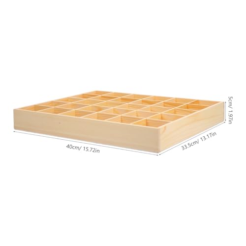 Zerodeko Stackable Jewelry Organizer Tray with 30 Compartments Wooden Storage Box for Earrings Necklaces Bracelets and Keys Drawer Organizer for Home and Closet