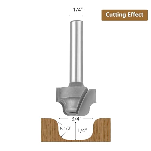 SpeTool juice groove router bit with 1/8-inch radius and 1/4-inch shank for woodworking drainage grooves