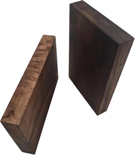 2PCS Unfinished Walnut Wood Blocks for DIY Crafting, Scroll Saw, Woodworking, Carving, Burning, Laser Cutting, Engraving, CNC, Painting (15 x 10 x 2 CM) 15 x 10 x 2 CM