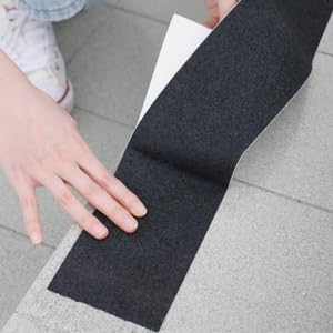 BOMEI PACK Black Anti Slip Tape, 4 Inch x 33 Foot Non-Slip Traction Grip Tape for Stairs, Waterproof Stair Treads Grip Non Slip, Non Skid Tape for Steps, Outdoor Black Grip Tape 100mm