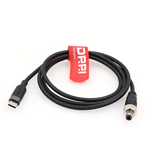 Locking 5.5 X2.1mm DC to USB-C PD Fast Charging 12V Power Cable for Fujifilm X-H2S to Atomos Ninja V Monitor/Zwo ASI Cooled Cameras 1M Straight DC