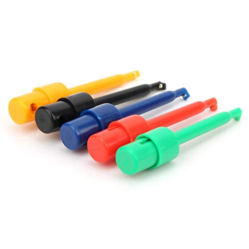 [Australia - AusPower] - Multimeter Test Hook Clips Spring Hooks 20Pcs Colorful Large for Electronic Testing 