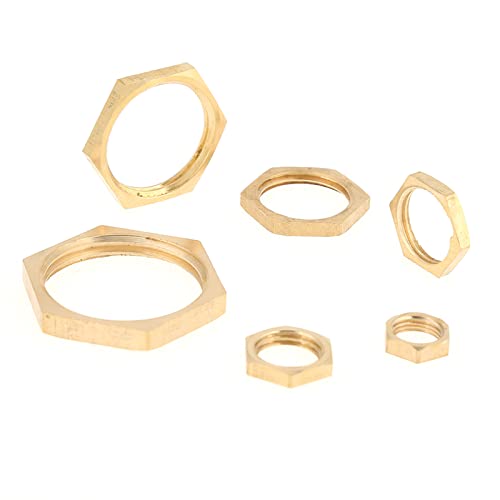 JTLB brass faucet nut 33mm hex lock nuts, 40-piece set with G1/8 to G1 threaded pipe fittings