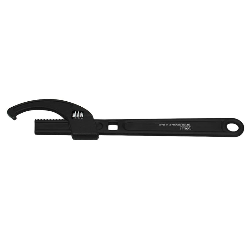 Pit Posse PP2649 Adjustable Steering Stem/Spanner/Castle Nut Wrench with 3/8 Drive Cutout for a Torque Wrench - Fits Most Bikes Range 22-70mm - Made of Steel - Automotive Tools