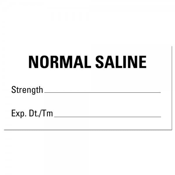 Normal Saline Labels 2"x1"