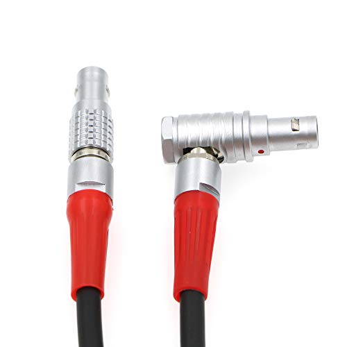 Alvin's Cables 4 Pin Male to 4pin Male Cable for Arri LBUS FIZ MDR Focus Right Angle to Straight 180° Right Angle to Straight