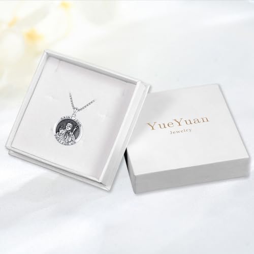 Religious Necklace for Men 925 Sterling Silver Religious Pendant Religious Jewellery Gifts for Talisman Amulet Saint John