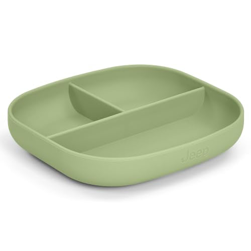 Jeep 100% Silicone 10-Piece Baby Feeding Set by Delta Children, Light Green