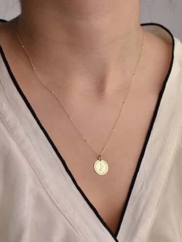 LKBEADS 925 sterling silver necklace 24mm|18 inch chain|earth |dainty world map |traveler pendant coin globe |disc wanderlust |gold plating handmade jewelry |LK_PNK_01068