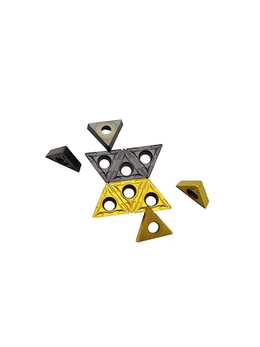 TCMT21.51 TCMT110204 Carbide Turning Inserts Carbide Insert for Lathe Holder TCMT Insert for Steel, Stainless Steel, Aluminum Pack of 10 5pcs TCMT21.51 + 5pcs TCMT21.51