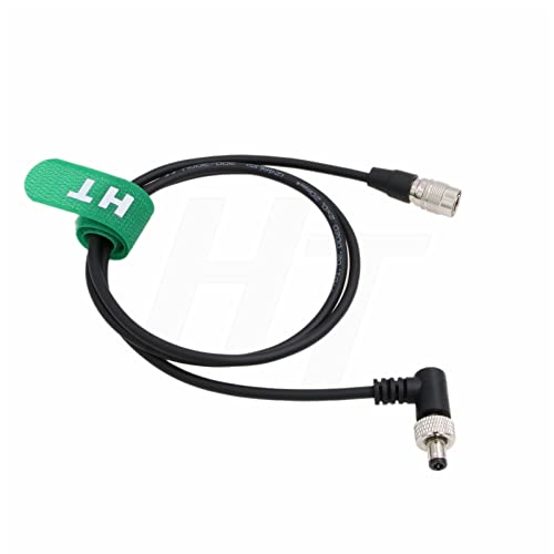 Hirose 4 Pin Locking DC Coiled Power Cable for Sony F55 Camera SmallHD Atomos Ninja V Monitor Zaxcom Lectrosonics SRC Receiver PIX-E7 80cm Black