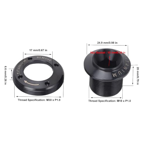 ACNTENY black titanium alloy bike crank arm screw and DUB crank cover bolt set for mountain and road bikes