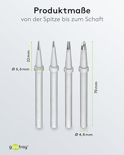 Replacement Soldering Tip Set for Soldering Station AP 2, 4 Stunning Colours, Soldering Tip Set, 4-piece for AP2, For Ø 4.8 mm, Single