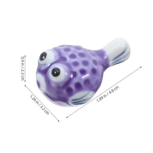 ULTECHNOVO Puffer Fish Chopstick Rest 1.88x1.25x0.9 in Ceramic Holder – Keeps Utensils Clean & Organized, Prevents Table Stains & Adds Whimsical Decor for Sushi Nights, Home Dining, Gift