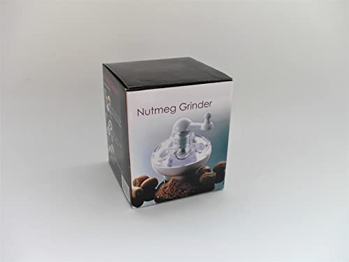 Tredoni Nutmeg Grinder Mill - Hard Nut, Almond & Spice Rotary Grater, White